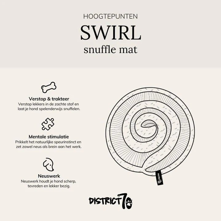 District 70 Snuffelmat SWIRL taupe