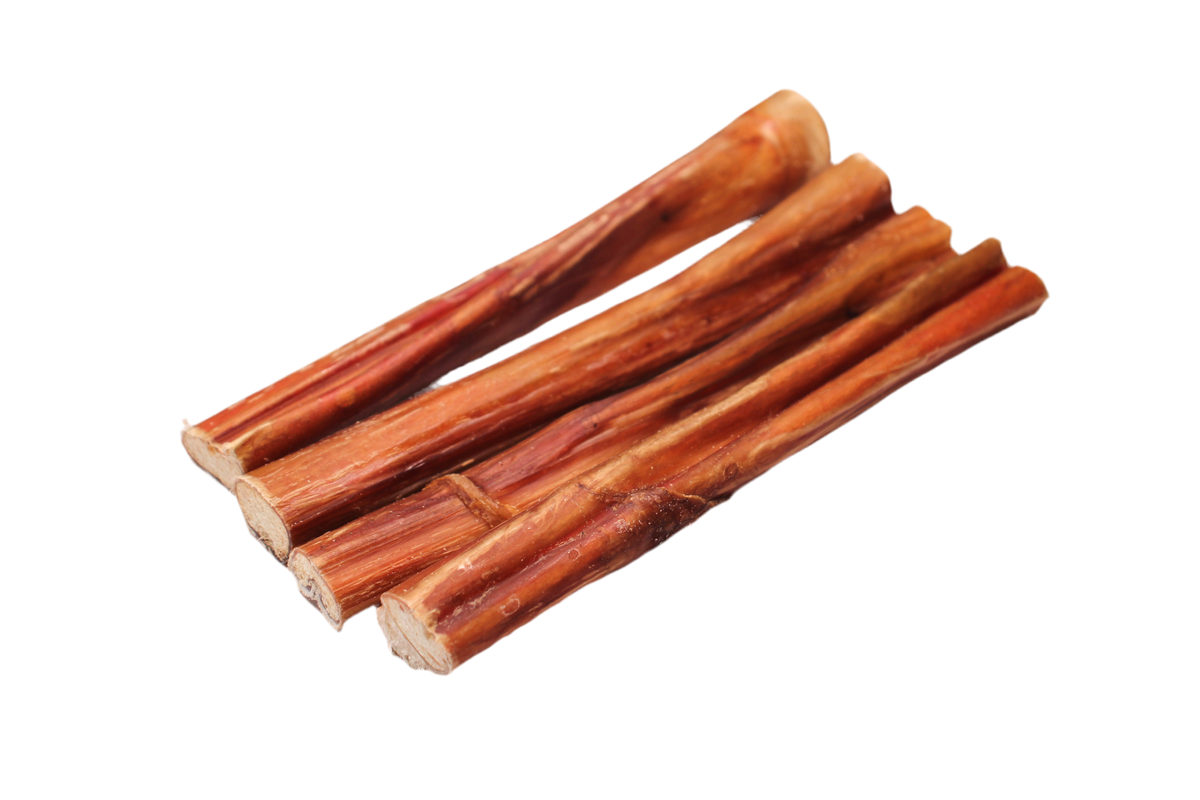 Bullepees van 20 cm voor middelgrote en grote honden, een stevige natuurlijke kauwsnack van circa 38 tot 45 gram per stuk.