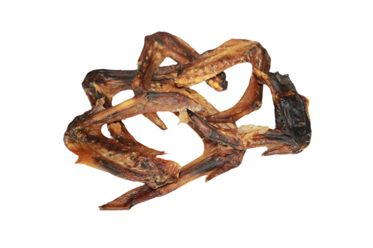 Gedroogde eendenvleugels voor honden, een natuurlijke knapperige kauwsnack met eiwitten en zonder kunstmatige toevoegingen.