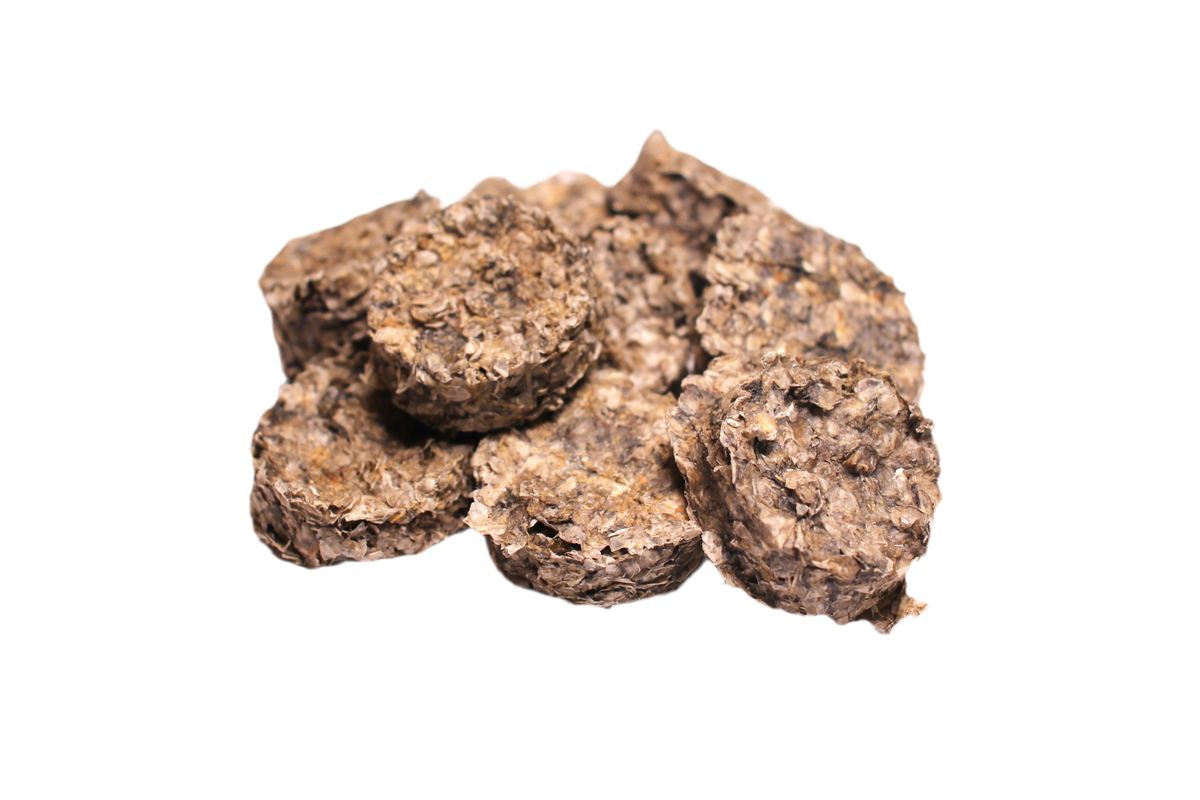 Kabeljauw schijfjes voor honden van 100% kabeljauw, een natuurlijke vissnack met eiwitten en omega 3 vetzuren.