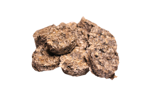 Kabeljauw schijfjes voor honden van 100% kabeljauw, een natuurlijke vissnack met eiwitten en omega 3 vetzuren.