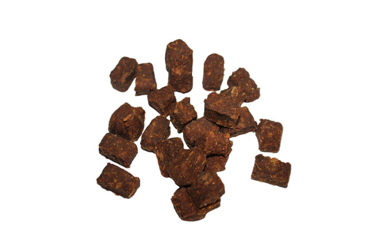 Kabeljauw trainers voor honden van 100% natuurlijke kabeljauw, ideaal als kleine vissnack tijdens training en wandeling.