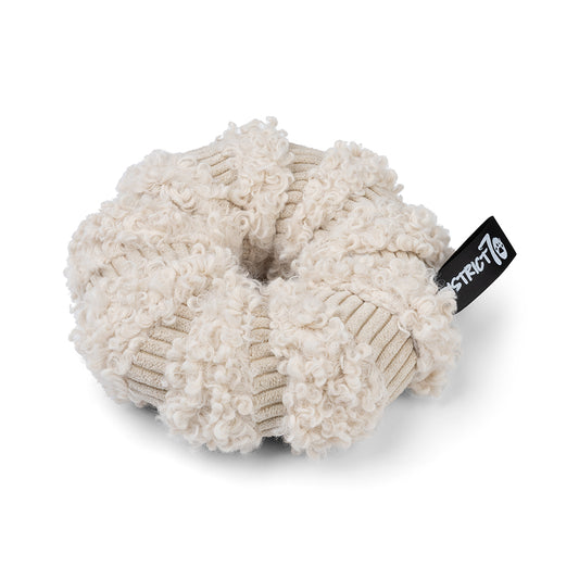 Snuffelring Daisy voor honden van zachte ribstof en teddy, ideaal voor het verstoppen van snacks en mentale uitdaging.